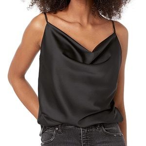 NWT The Drop Women's Christy Cowl Neck Cami Silky Stretch Top